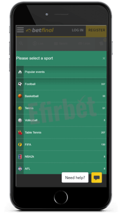 betfinal mobile website version