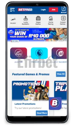 Betfred app homepage