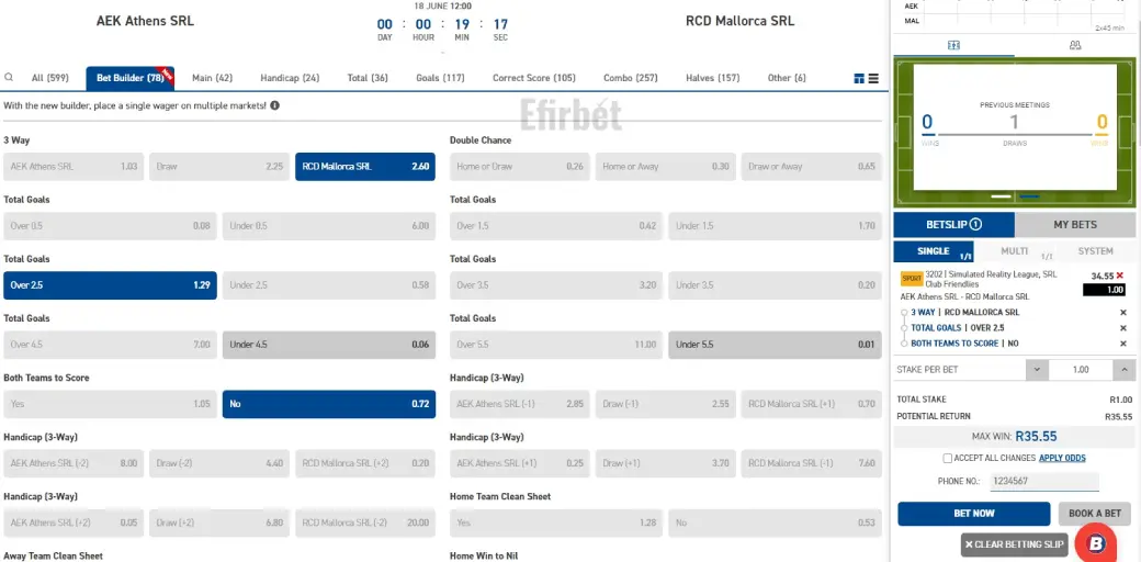 Betfred Bet Builder Soccer