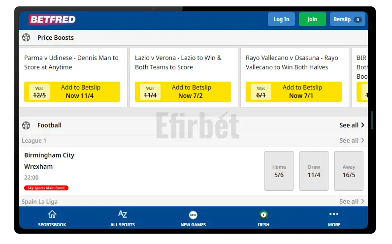 Betfred mobile site