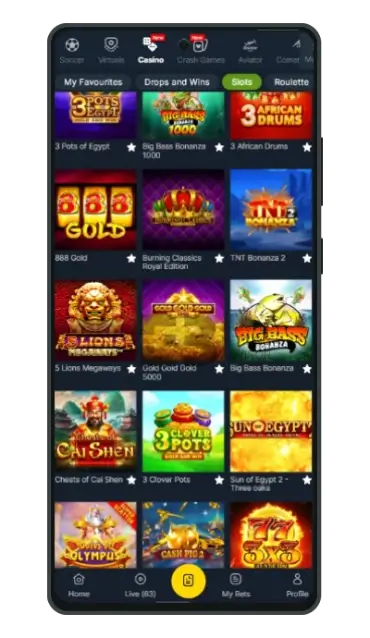 Betika App Casino Games