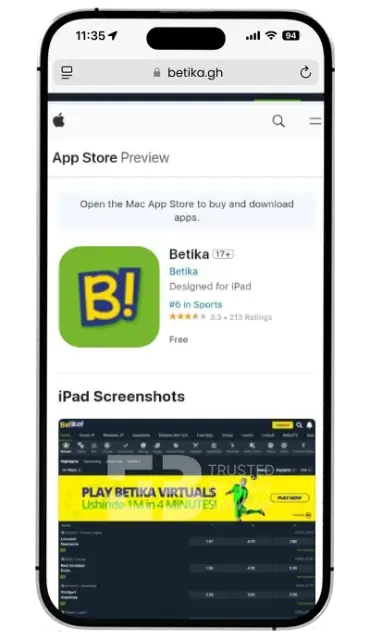 Betika APp Download IOS