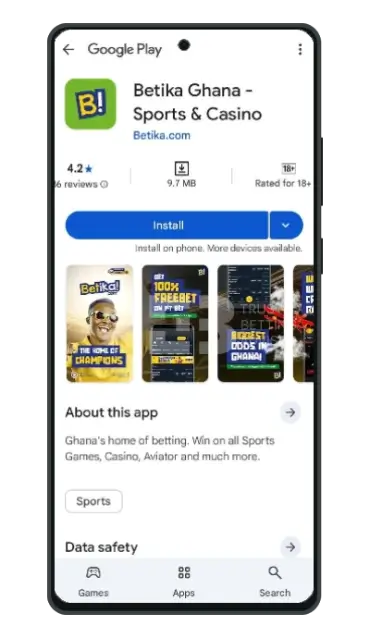 Betika App download apk for Android