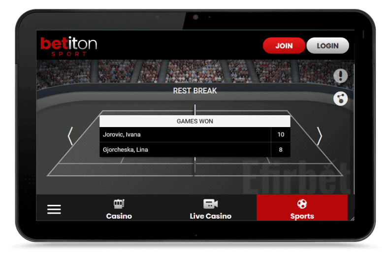 Betiton mobile version tablet