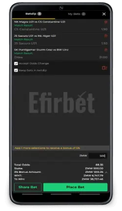 Betlion App Zambia Betslip