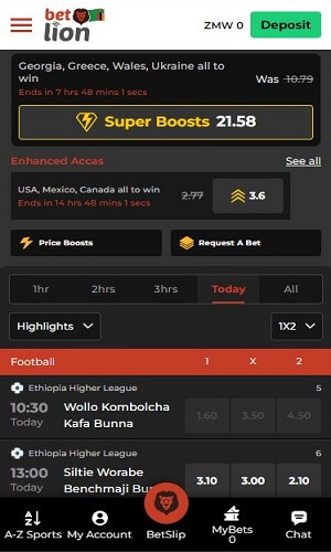 Betlion Zambia App & Mobile Version