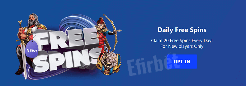 Daily free spins at BetMaster