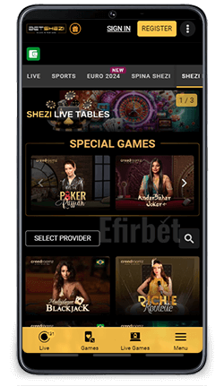 Betshezi Android App Live Casino