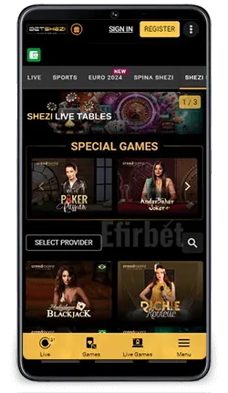 Betshezi Android App Live Casino