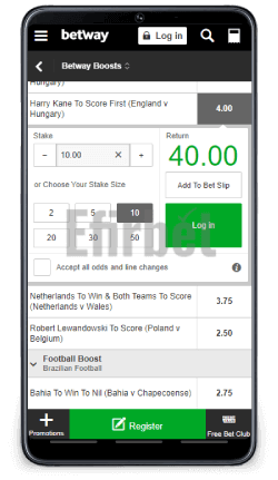 Betway Android app