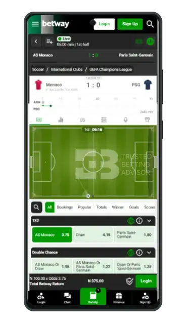 Betway mobile app sports betting live