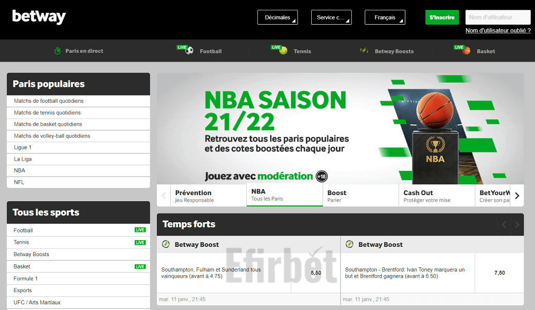 Betway Belgium betting site