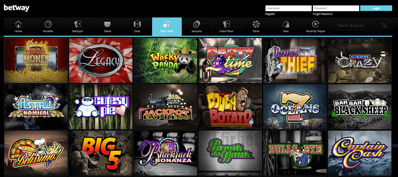 Betway casino games