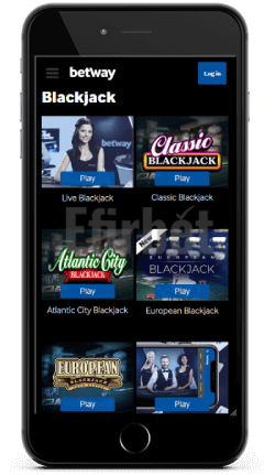 Betway mobile blackjack games on iOS