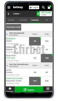 Betway cricket app