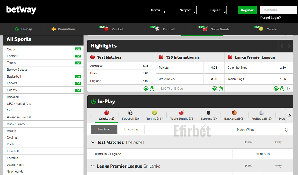 Betway HK betting site