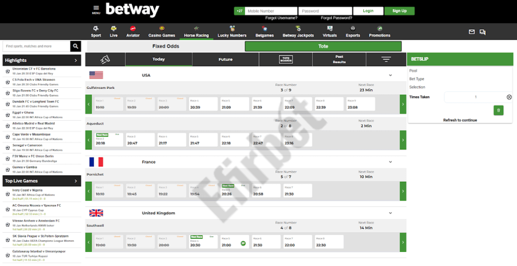 Betway Horse Racing - Covered Races