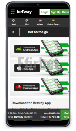 Betway mobile app for Huawei