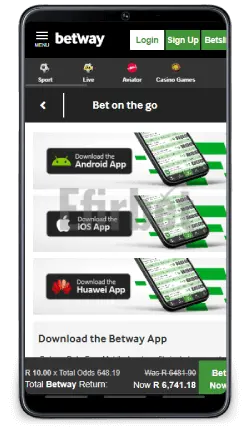 Betway mobile app for Huawei
