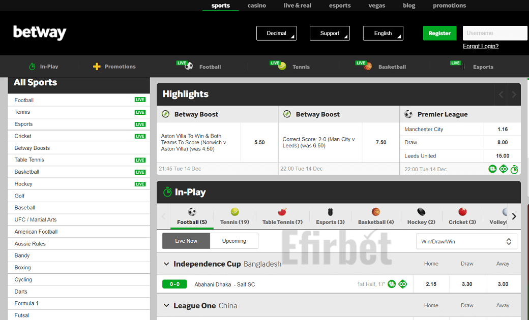 Betway Indonesia bookmaker