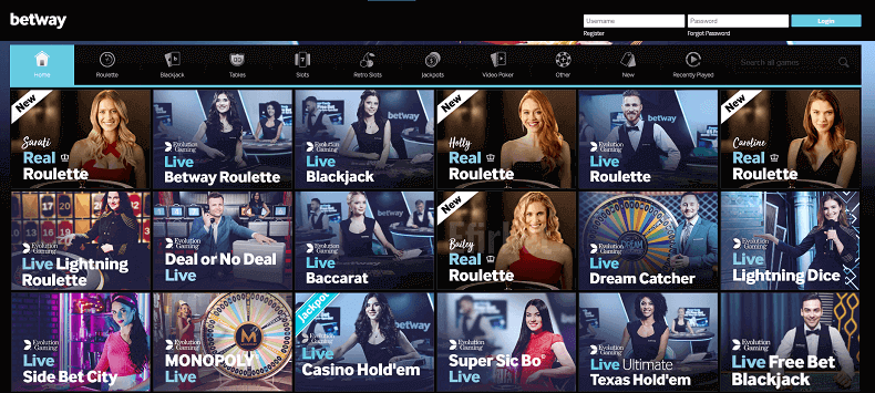 Betway live casino