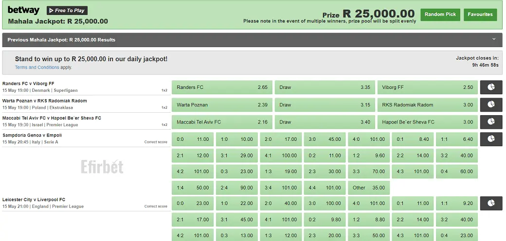 Guide to Betway Daily Jackpot