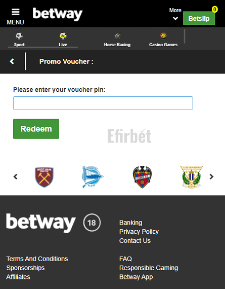 Betway redeem voucher