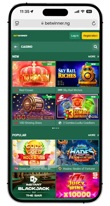Betwinner iOS App Nigeria Casino Games