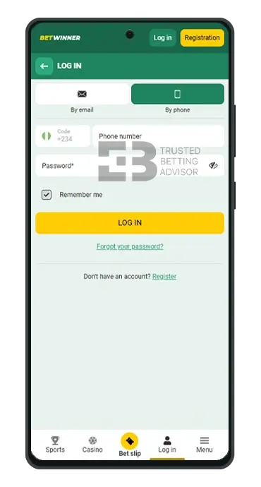 Betwinner Android App Nigeria Login