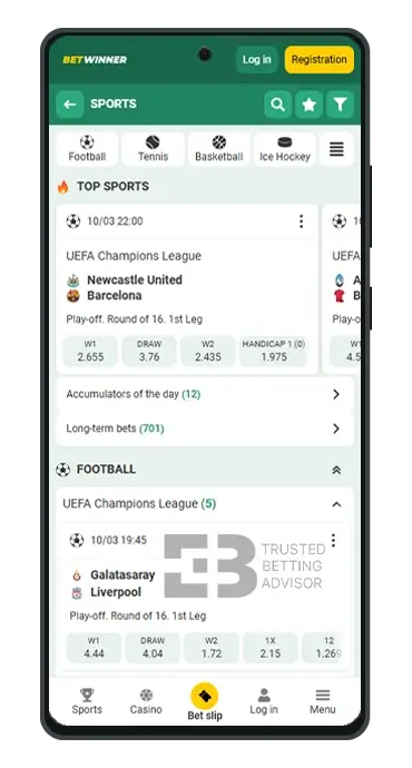 Betwinner Android App Nigeria Sports Betting