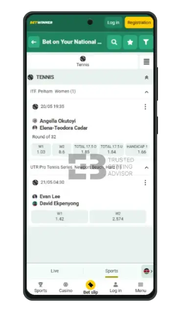 Betwinner Bet on Sports through phone