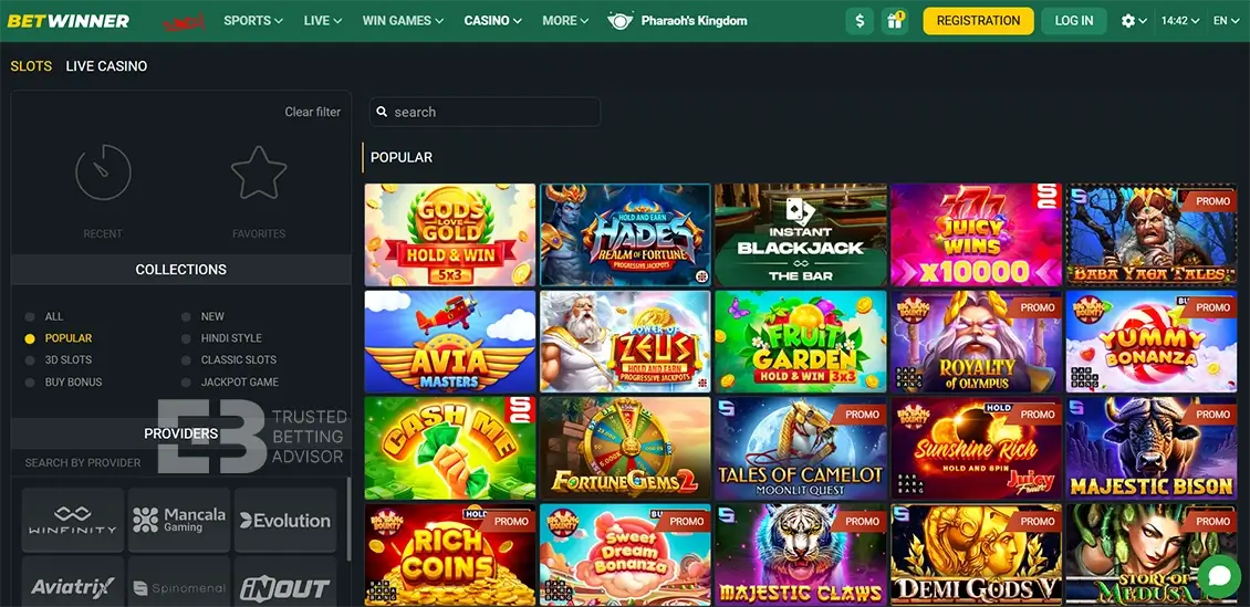 Betwinner Nigeria Casino Games