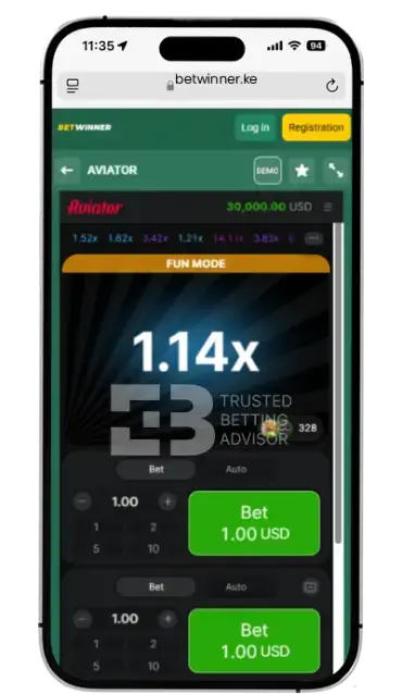 Betwinner mobile Aviator