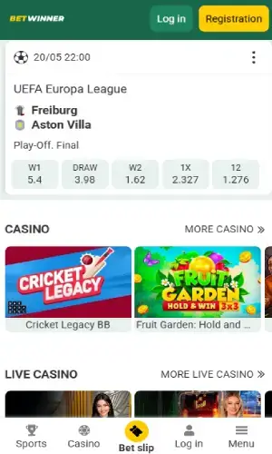 Betwinner mobile