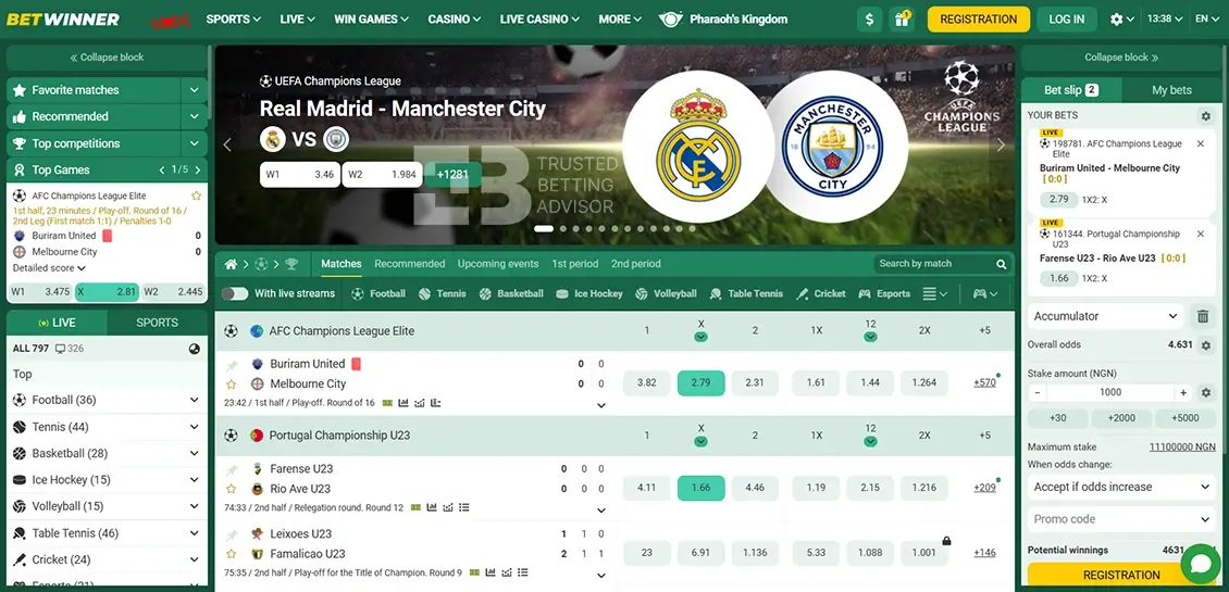 Betwinner Nigeria Sports Betting