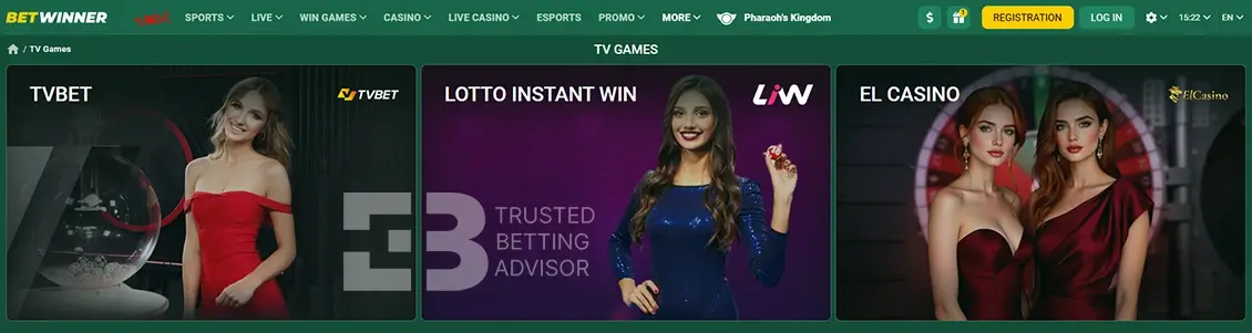 Betwinner Nigeria TV Games