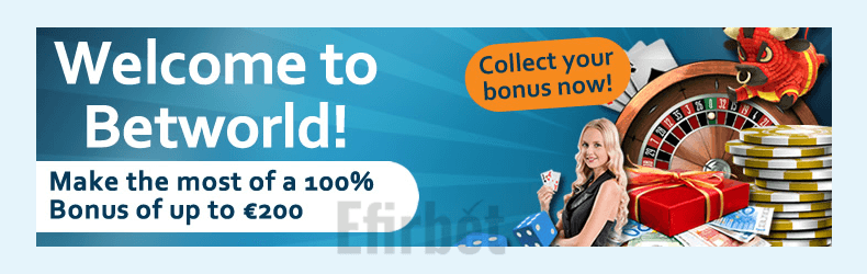 Betworld casino welcome bonus