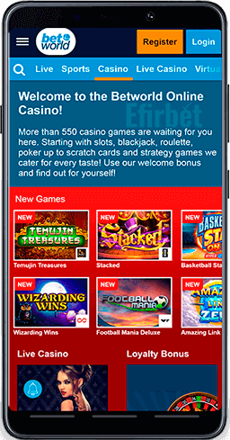 BetWorld mobile casino