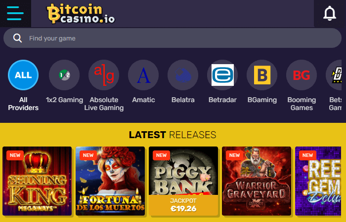 BitcoinCasino Desktop Screenshot