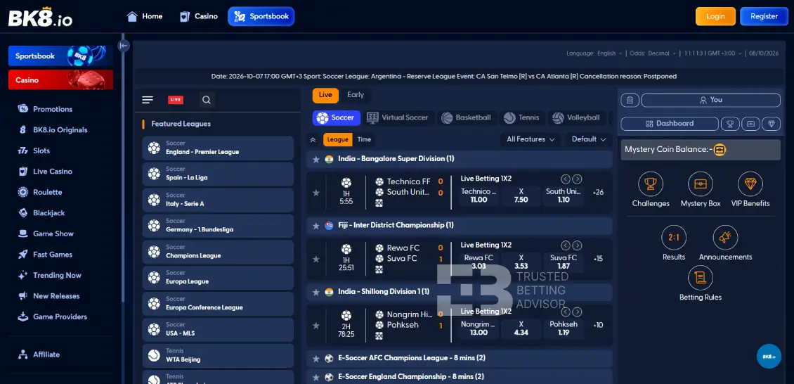BK8.io Sports Betting