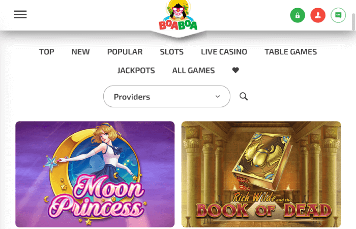 BoaBoa Casino Desktop Screenshot