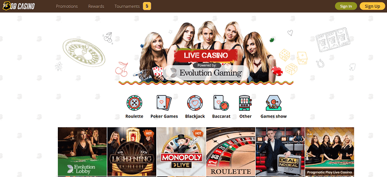 BOB live casino
