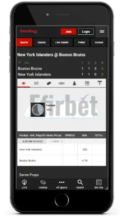 Bodog mobile live betting on iPhone