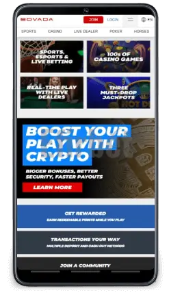 Bovada Mobile Homepage