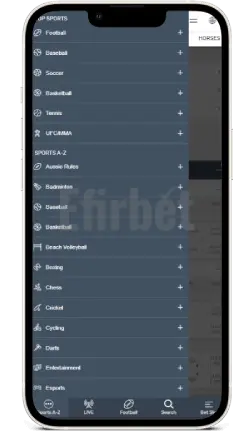 Bovada Mobile App Menu & Navigation