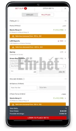 Bovada Betting App Slip