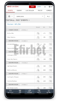 Bovada App Sports Section