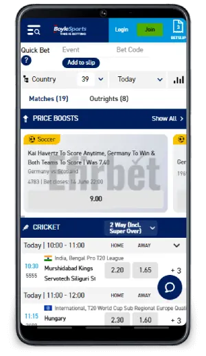Boylesports mobile betting