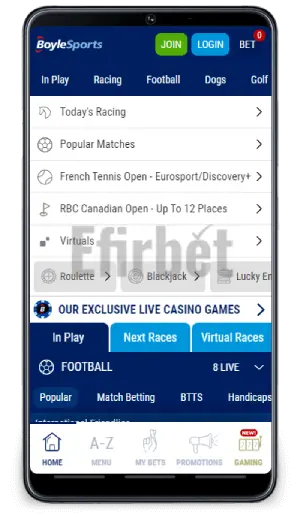 Boylesports app design