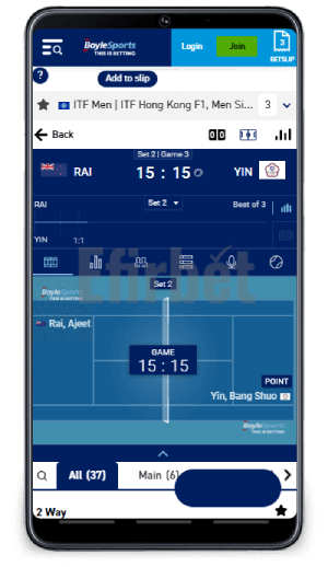 Boylesports app live betting